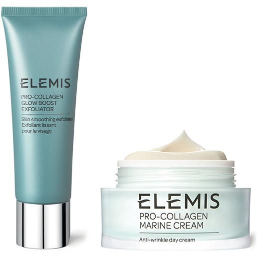 Elemis kit esfoliante pro-collagen: glow boost + marine cream