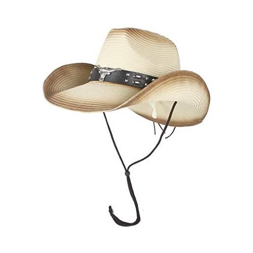 RZL-002-001 rzl estate sole cappellini, cappello da cowboy western da uomo, cappello estivo da cowgirl di paglia, cappellino da cowboy for cappelli western da uomo (colore: beige, dimensione: 56-58)