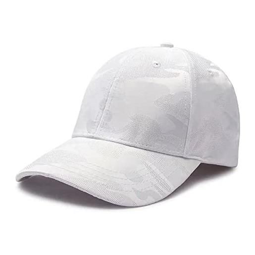 Generic berretto da baseball cappello mimetico unisex uomo donna, bianco
