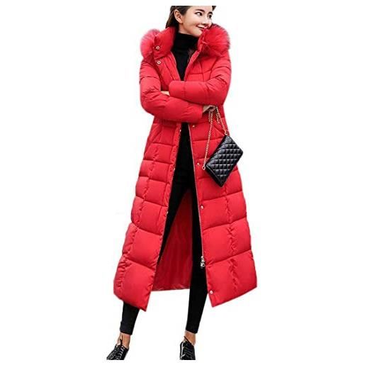 Piumino Lungo Invernale Donna Maxi – Imbottito Con Cappuccio, Trapuntato, Caldo, Tasche, Taglie M-3XL
