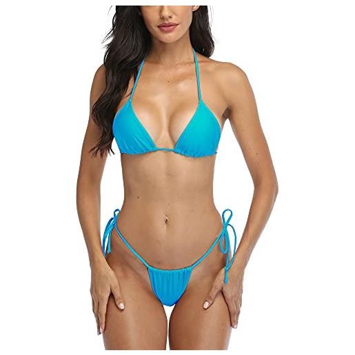 SHERRYLO costume da bagno bikini perizoma per donna brasiliano triangolo inferiore bikini top costume da bagno, bandiera americana. , s