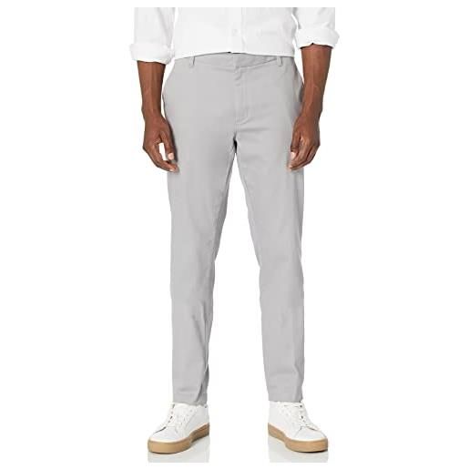 Amazon Essentials pantaloni chino aderenti elasticizzati con parte piatta sul davanti resistenti alle pieghe uomo, tan, 30w / 28l