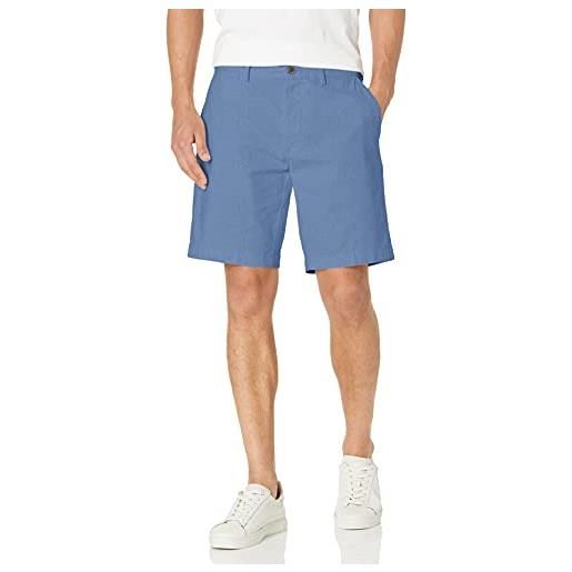 Amazon Essentials pantaloncini in tessuto oxford elasticizzato comfort leggeri da 23 cm vestibilità aderente (in precedenza goodthreads) uomo, blu, 32w