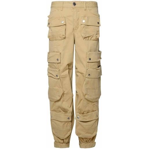 Dsquared2 pantaloni cargo in cotone beige