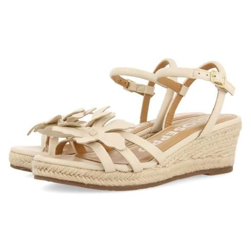 GIOSEPPO samsula, sandalo espadrillas con zeppa donna, biancaneve, 40 eu