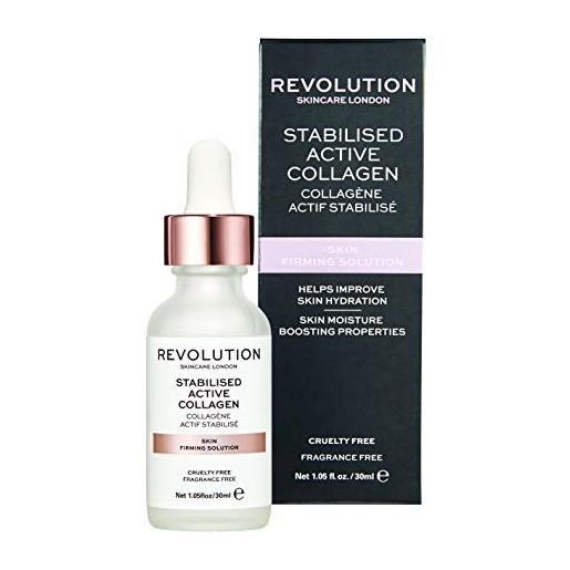 Revolution Skincare revolution - soluzione per la cura della pelle stabilizzata per collagene attivo, rassodante, 30 ml