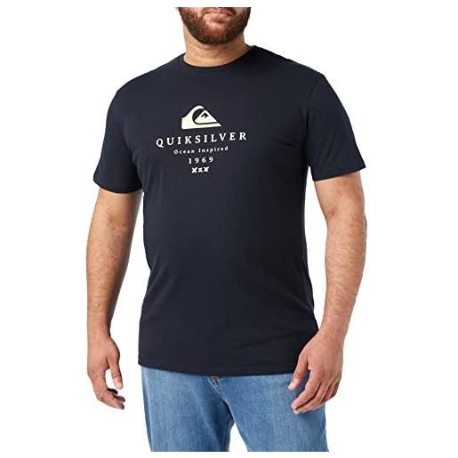 Quiksilver first fire-maglietta da uomo, black, m
