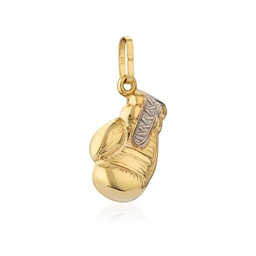 NKlaus catena pendente guanti da boxe piccoli 375 oro giallo 14,5 mm lucido bicolore 9573