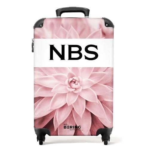 NoBoringSuitcases.com valigia modello, fiore rosa, handgepäck, bagaglio per bambini