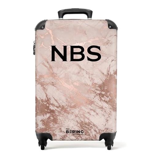 NoBoringSuitcases.com valigia modello, marmo rosa. , handgepäck, bagaglio per bambini