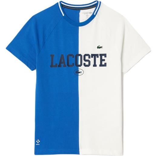 Lacoste t-shirt da uomo Lacoste sport x daniil medvedev ultra-dry tennis t-shirt - blue/white