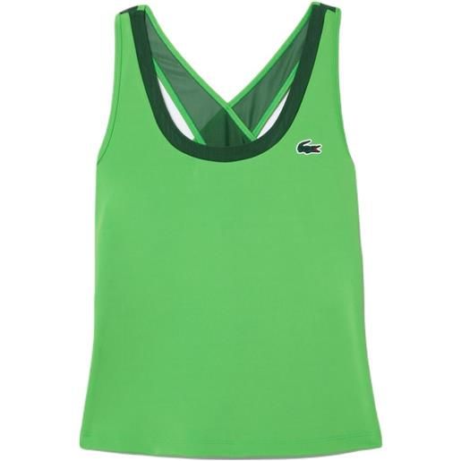 Lacoste top da tennis da donna Lacoste ultra-dry strech sport t-shirt - green