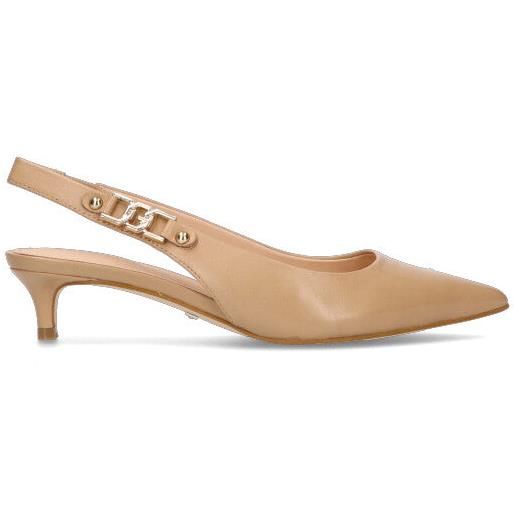GUESS slingback donna beige in pelle