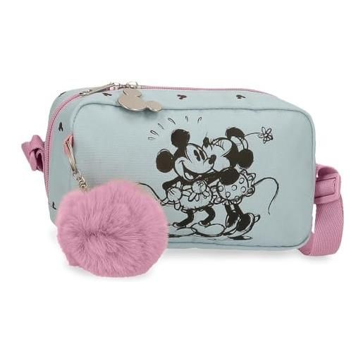 Disney joumma Disney kisses m&m borsa a tracolla piccola blu 19,5x11,5x7,5 cm poliestere, blu, borsa a tracolla piccola