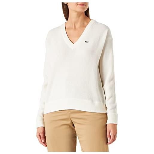 Lacoste af9554 pullover, farina, 44 donna