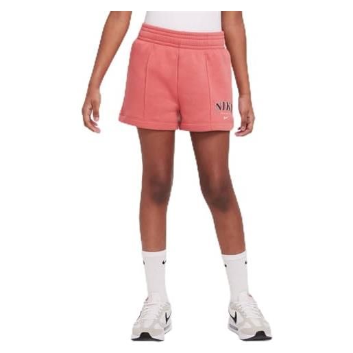 Nike girl's pantaloncini g nsw trend short, adobe, fj4911-655, s