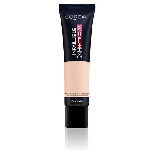 L'ORÉAL 3 x new l'oreal infallible 24h matte cover foundation 30ml - 25 rose ivory