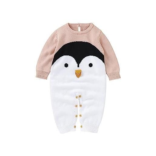 L9WEI body 98 cm tuta maglione per neonato in maglia calda invernale per ragazzi e ragazze vestiti 3 6 mesi femmina (b, 6-12 months)