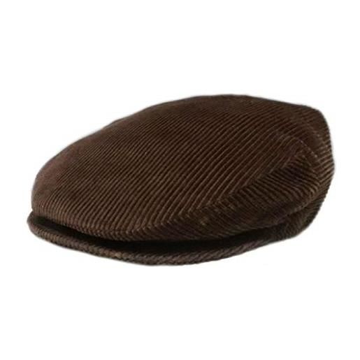 Generico cappello coppola siciliana invernale uomodonnabambino artigianale velluto art010 (56 cm m uomo it, marrone rasato)