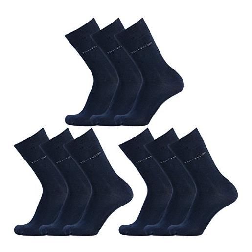 Tom tailor 9 paia di calzini da lavoro, taglia: 43-46, colore: blu, navy scuro