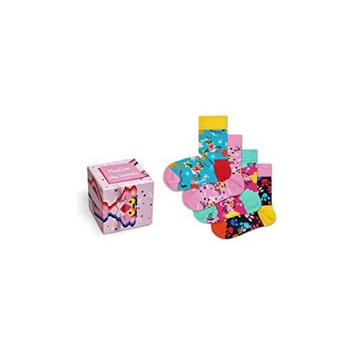 Happy Socks stampe calzini rosa panther sock box set taglia 2-3y, 4 paia hs114, 2-3 anni unisex-bambini e ragazzi