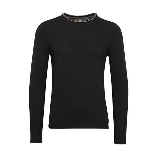 b BLEND blend odin maglione pullover maglieria da uomo con girocollo in cotone 100% , taglia: xxl, colore: black (70155)