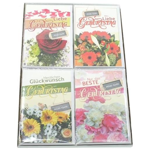 OSMA - biglietti di auguri, multicolore (card birthday flower-theme 17 x 11,5 cm coloured 61465)