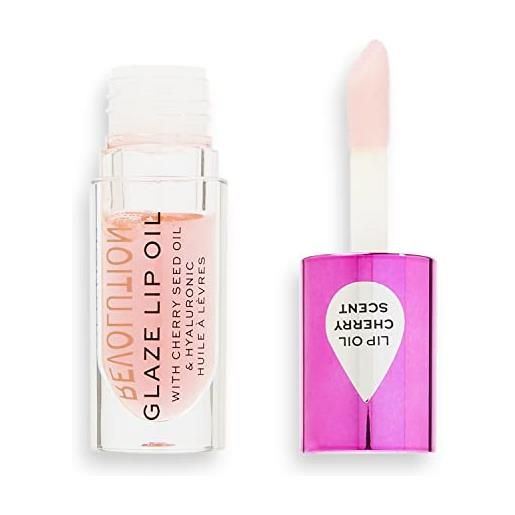 Makeup Revolution, olio labbra glaze, olio labbra nutriente, rosa glam, 4,6ml
