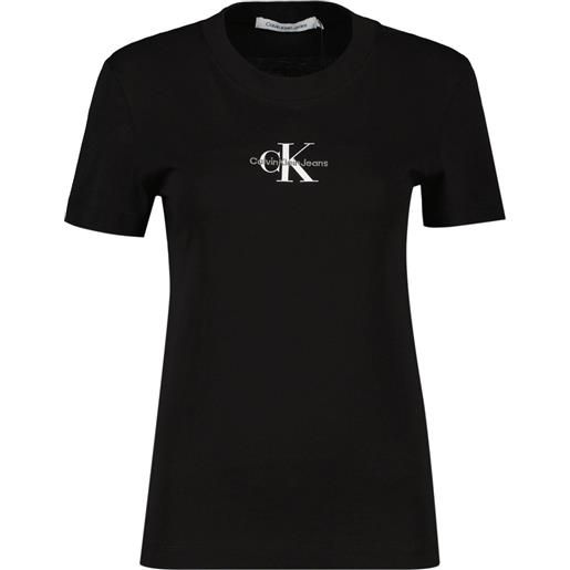 CALVIN KLEIN JEANS t-shirt slim monogramma donna