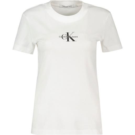 CALVIN KLEIN JEANS t-shirt slim monogramma donna