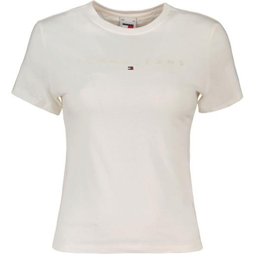 TOMMY JEANS t-shirt slim linear logo donna