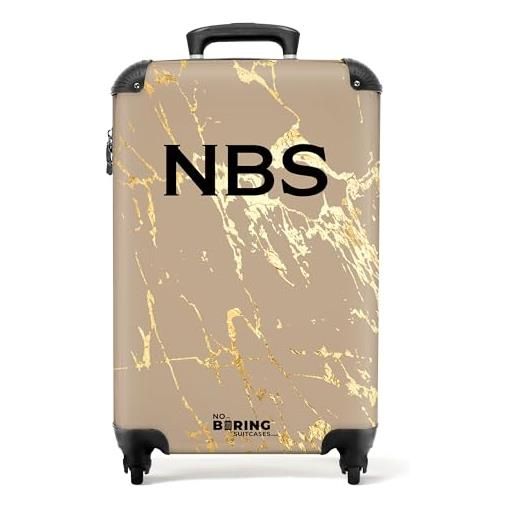 NoBoringSuitcases.com valigia modello, marmo dorato, handgepäck, bagaglio per bambini