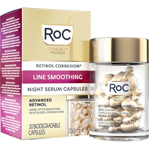 ROC OPCO LLC roc retinol correxion line smoothing siero notte levigante - siero antirughe in capsule - 30 capsule