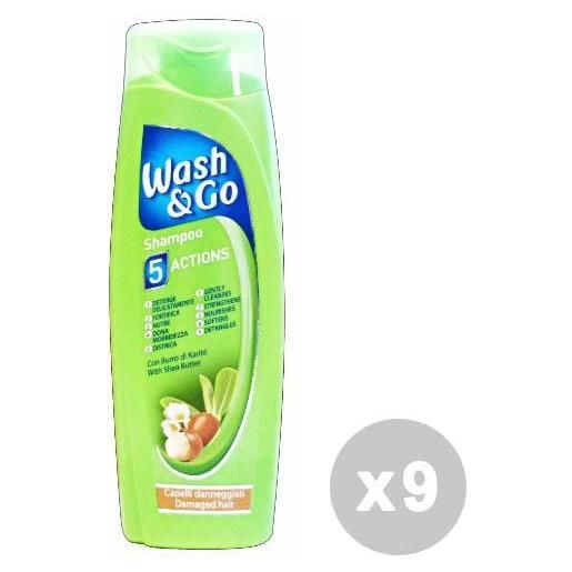 Glooke Selected wash & go set 9 wash & go shampoo 5 action karite danneggiati 200 ml. 