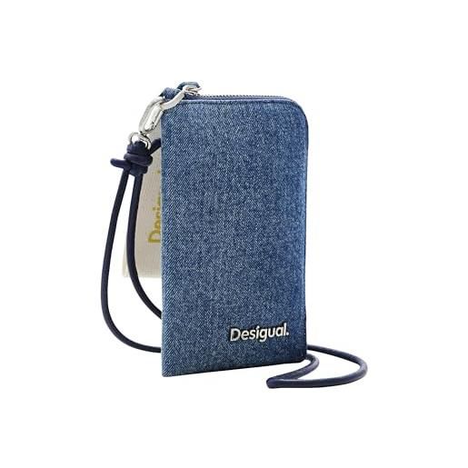 Desigual mone_denim priori can, portafoglio tri-fold da donna, blu, 11.5