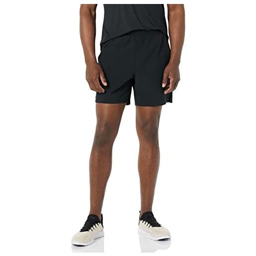Amazon Aware pantaloncini attivi elasticizzati traspiranti uomo, nero slavato, m