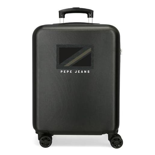 Pepe Jeans alton valigia da cabina nera 38 x 55 x 20 cm rigida abs chiusura a combinazione laterale 34 l 2,74 kg 4 ruote bags, nero, valigia cabina