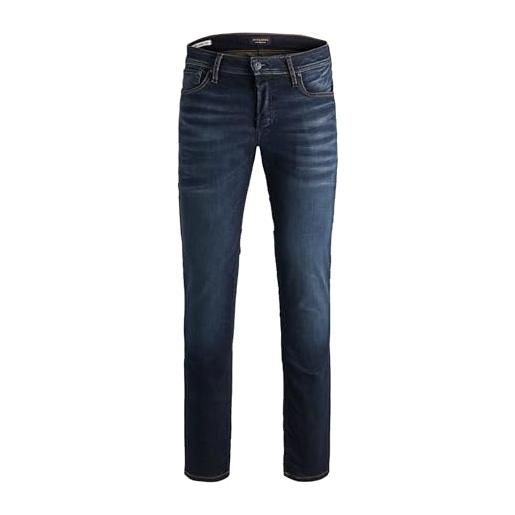 EGOMAXX jack & jones uomo jeans tim gamba dritta slim fit fronte piatto tim original. , colore: blu scuro-2, taglia pantalone: 29w / 32l