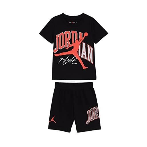 Jordan completo home and away shorts set little kids, nero (3-4 anni)
