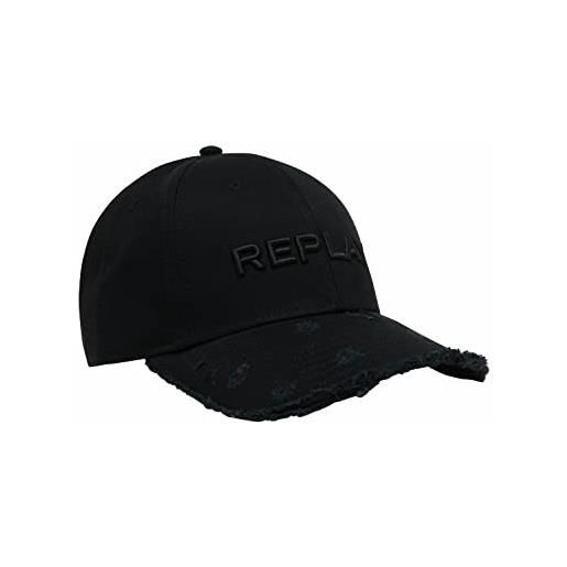 REPLAY ax4161.001. A0113d, cappellino da baseball unisex - adulto, nero (black 098), onesize