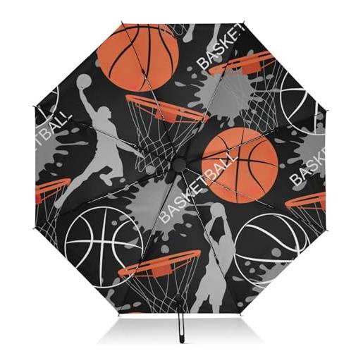 FRODOTGV ombrello compatto da basket sportivo antivento reverse compatto ombrello per pioggia pioggia grande 8 stecche pieghevole uv ombrello automatico per uomo
