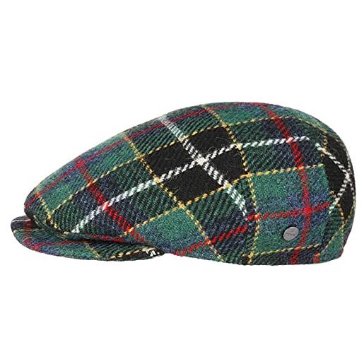 LIERYS harris tweed coppola uomo - made in italy cappellino lana cappello invernale con visiera, fodera autunno/inverno - 61 cm verde
