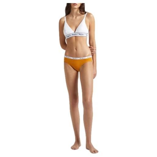 Pepe Jeans classic 3p bikini ao, intimo in stile bikini donna, giallo (ochre yellow), xs