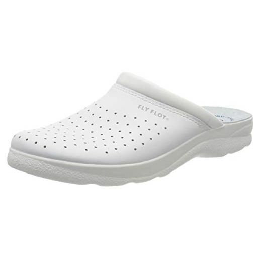 Fly Flot ciabatte sanitarie anatomiche uomo blu bianco made in italy fly flot bianche flyflot art 7264 (42, bianco)