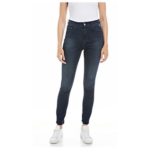 REPLAY jeans donna mjla slim fit super elasticizzati, blu (dark blue 007), w29 x l30