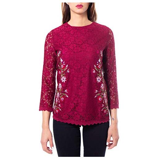 Desigual blouse mila camicia, rosso (rojo oscuro 3029), x-small donna