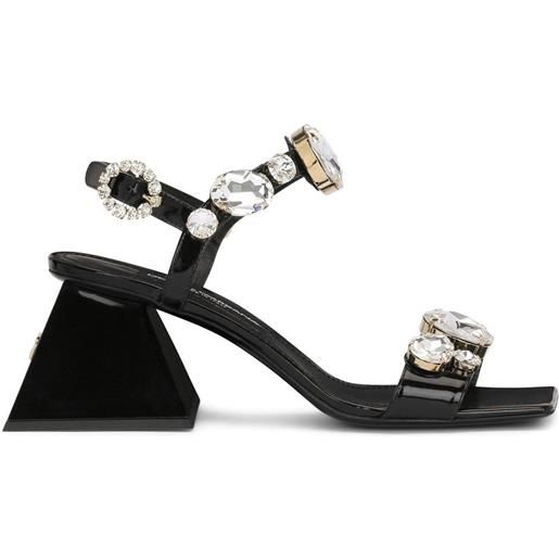 Dolce & Gabbana sandali a punta aperta con decorazione - nero