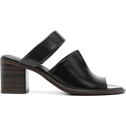 LEMAIRE mules double strap 70mm - nero