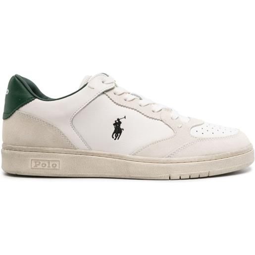 Polo Ralph Lauren sneakers con ricamo polo pony - bianco