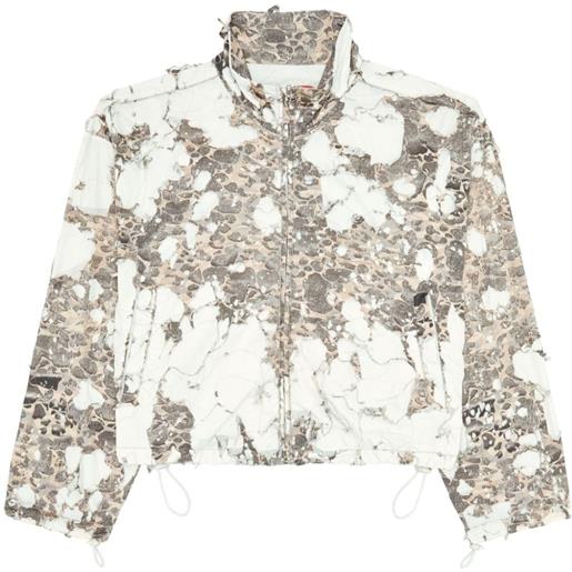 Diesel giacca g-bruma con stampa camouflage - bianco